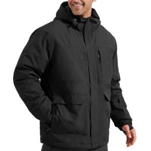 Men's Waterproof Ski Jacket with Fleece Lining