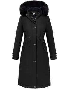 Jyanl Women's Warm Puffer Coat with Removable Hood