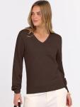 Womens Casual V Neck Long Sleeve Sweater