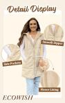 ECOWISH Women's Reversible Long Puffer Vest