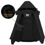 CAMEL CROWN Men's Waterproof Ski Jacket with Hood