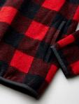 Boys' Polar Fleece Quarter-Zip Jacket - Red Check
