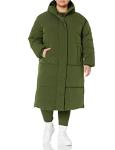 Women's Plus Size Oversized Dark Olive Puffer Jacket