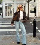 Women's Faux Suede Cropped Jacket for Fall