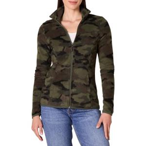 Women's Classic-Fit Full-Zip Fleece Jacket, Green Camo