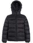 Kids Lightweight Hooded Puffer Jacket - Black