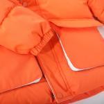 HILEELANG Boys Lightweight Hooded Puffer Jacket, Orange