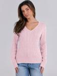 ANRABESS Women’s Fitted V Neck Knit Sweater
