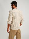 PJ Paul Jones Men's Cable Knit Crewneck Sweater