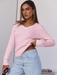 ANRABESS Women’s Fitted V Neck Knit Sweater