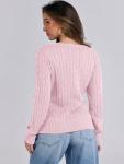 ANRABESS Women’s Fitted V Neck Knit Sweater