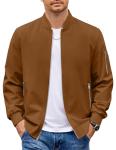 Men’s Brown Windbreaker Jacket for Spring & Fall