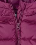 Toddler Girls' Purple Rose Puffer Jacket, 5T