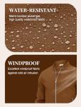 Men’s Brown Windbreaker Jacket for Spring & Fall