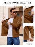 Men’s Brown Windbreaker Jacket for Spring & Fall