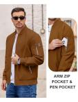 Men’s Brown Windbreaker Jacket for Spring & Fall