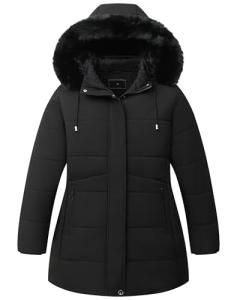 Plus Size Waterproof Winter Coat with Detachable Hood