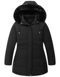 Plus Size Waterproof Winter Coat with Detachable Hood