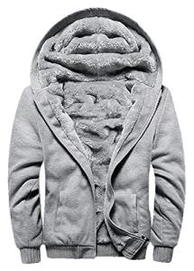 JiangWu Women's Cozy Sherpa Lined Hooded Jacket