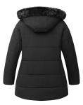 Plus Size Waterproof Winter Coat with Detachable Hood