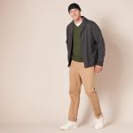 Men's V-Neck Pullover Sweater in Olive Heather
