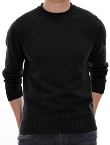 Sailwind Men's Black Crewneck Casual Sweater