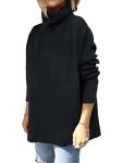 Oversized Turtleneck Batwing Sweater Tops for Fall