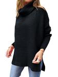 Oversized Turtleneck Batwing Sweater Tops for Fall