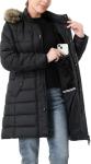 Warm Women's Long Puffer Coat with Removable Hood