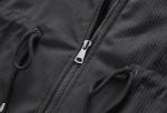 Winter Corduroy Puffer Jacket with Hood - Black