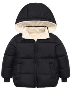 Toddler Winter Puffer Jacket with Fleece Lining
