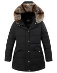 Plus Size Women's Down Parka with Detachable Hood
