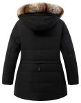 Plus Size Women's Down Parka with Detachable Hood