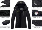 Women's Waterproof Ski Jacket with Hood