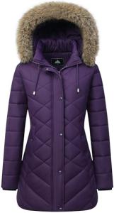 Women's Warm Waterproof Puffer Coat with Hood