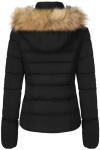 BodiLove Women's Black Fur Hooded Utility Jacket