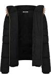 BodiLove Women's Black Fur Hooded Utility Jacket