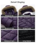 Women's Warm Waterproof Puffer Coat with Hood