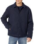 Men's Wool Blend Bomber Jacket - Navy