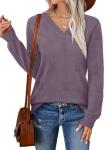Trendy Women's Long Sleeve Ribbed Knit Sweater