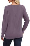 Trendy Women's Long Sleeve Ribbed Knit Sweater