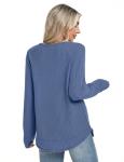 Plus Size Women's Long Sleeve Waffle Sweater