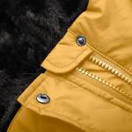 Trendy Plus Size Women's Yellow Sherpa Puffer Coat