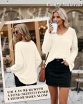 Women’s Oversized V Neck Knit Sweater Top