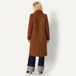 Women's Relaxed-Fit Longline Wool Blend Coat