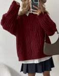PRETTYGARDEN Women's Oversized Cable Knit Sweater