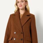 Women's Relaxed-Fit Longline Wool Blend Coat
