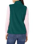 Women's Sleeveless Fleece Vest in Dark Green
