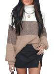 Plus Size Women's Fall Turtleneck Sweater Top