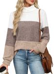 Plus Size Women's Fall Turtleneck Sweater Top